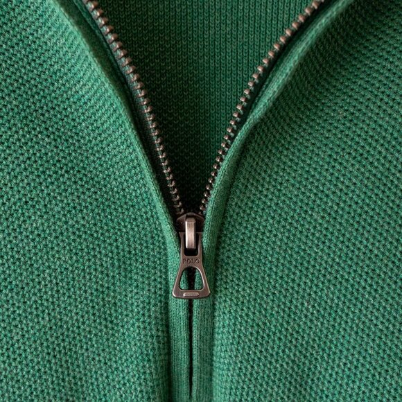 Polo Ralph Lauren Size XXL Green 100% Pima Cotton Half-Zip Sweater - Picture 5 of 10